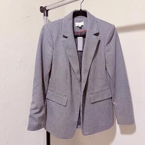 LOFT Women's Gray Houndstooth Blazer Size 6